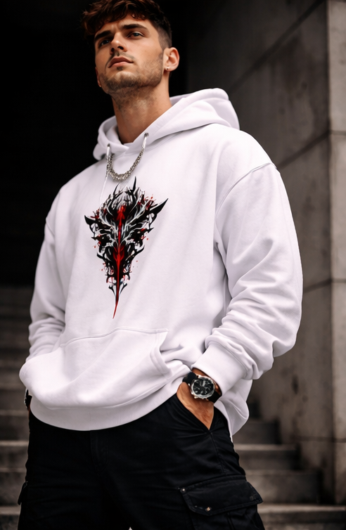 DEMON CREST OVERSIZED HOODIE